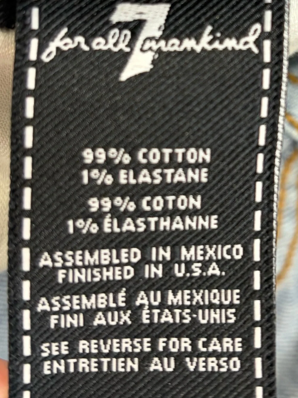7 For All Mankind Asymmetrical Cross-over Fly Blue Jeans (31) - Picture 3 of 8